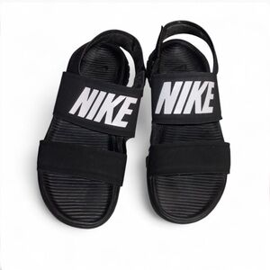 Nike Black and White Strap Sandals